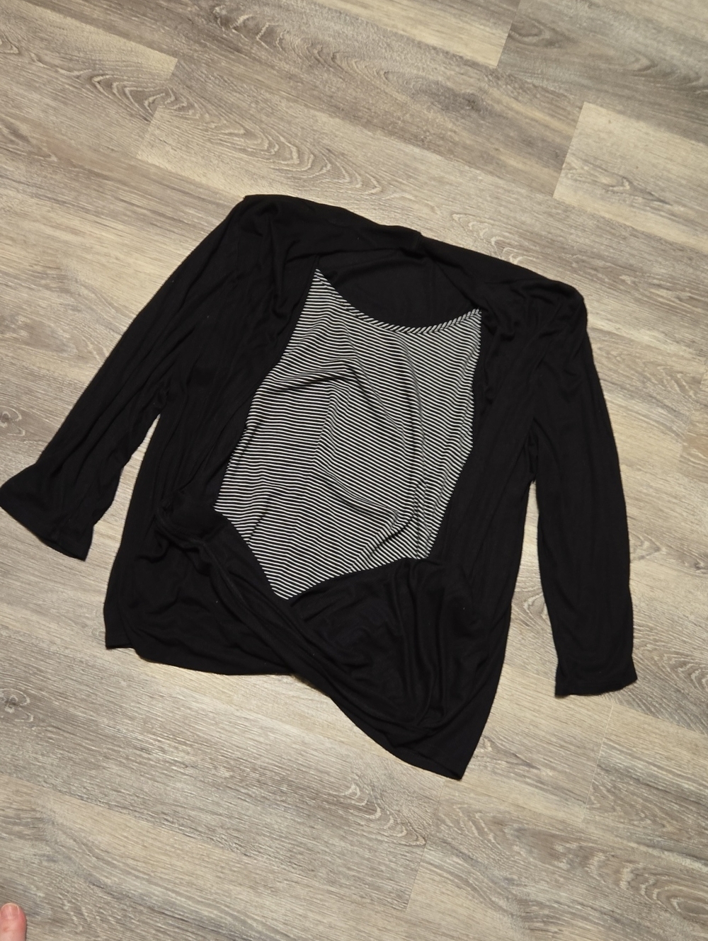 Laila Jayde Layered Ribbed Naurical Top 2X